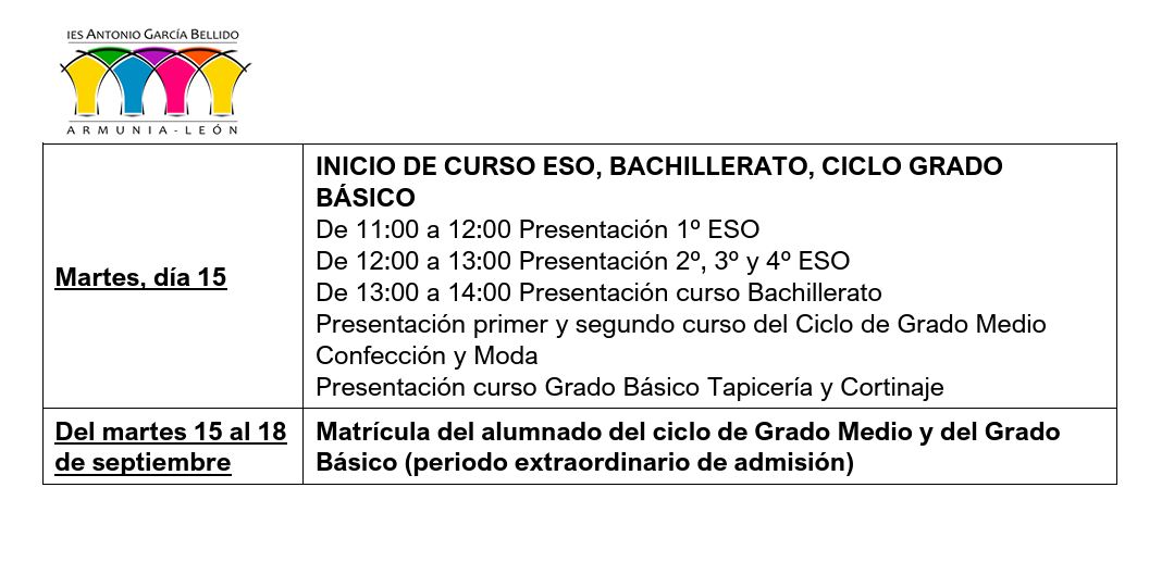 INICIO CURSO